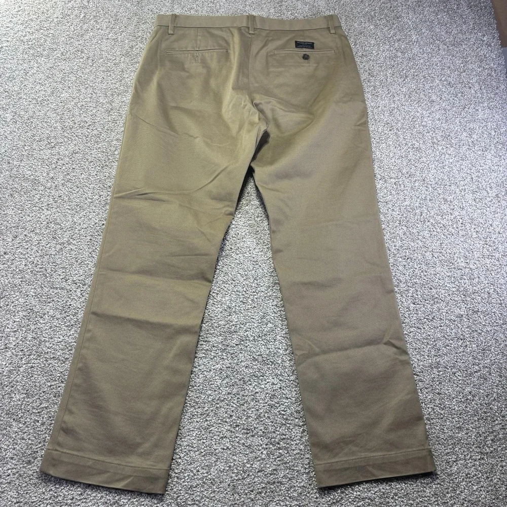 Banana Republic Aiden Chino Pants Mens 33x30 Beige Regular Fit Stretch Casual